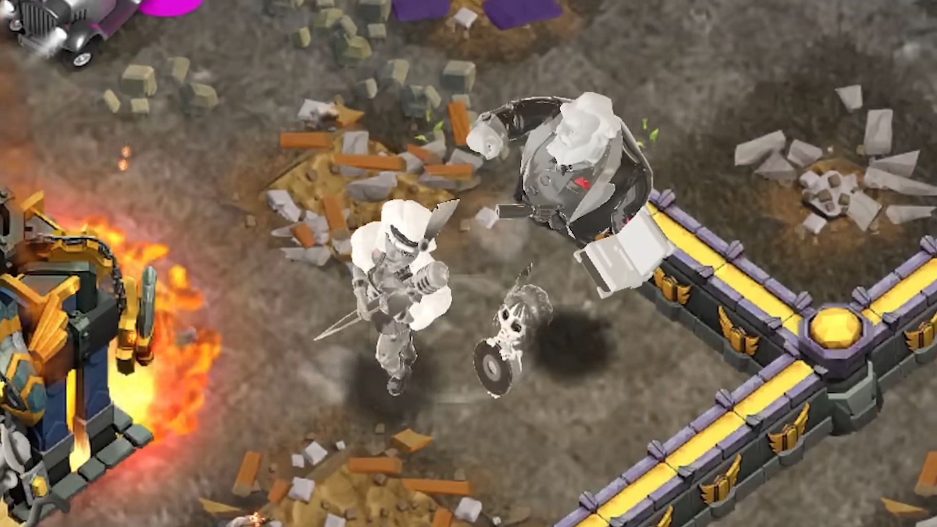 The Clash of Clans Grand Godfather in battle (Image via Supercell)